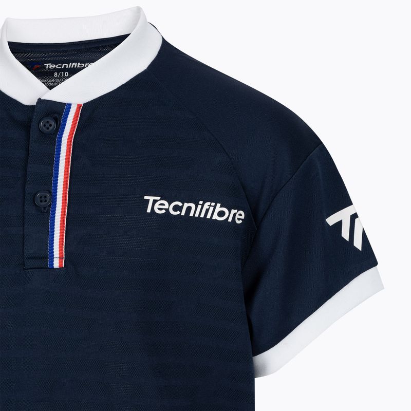 Detské tenisové tričko Tecnifibre Polo blue 22F3PO F3 3
