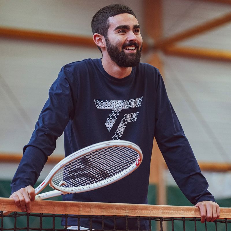 Pánske tričko Tecnifibre Training s dlhým rukávom marine 3