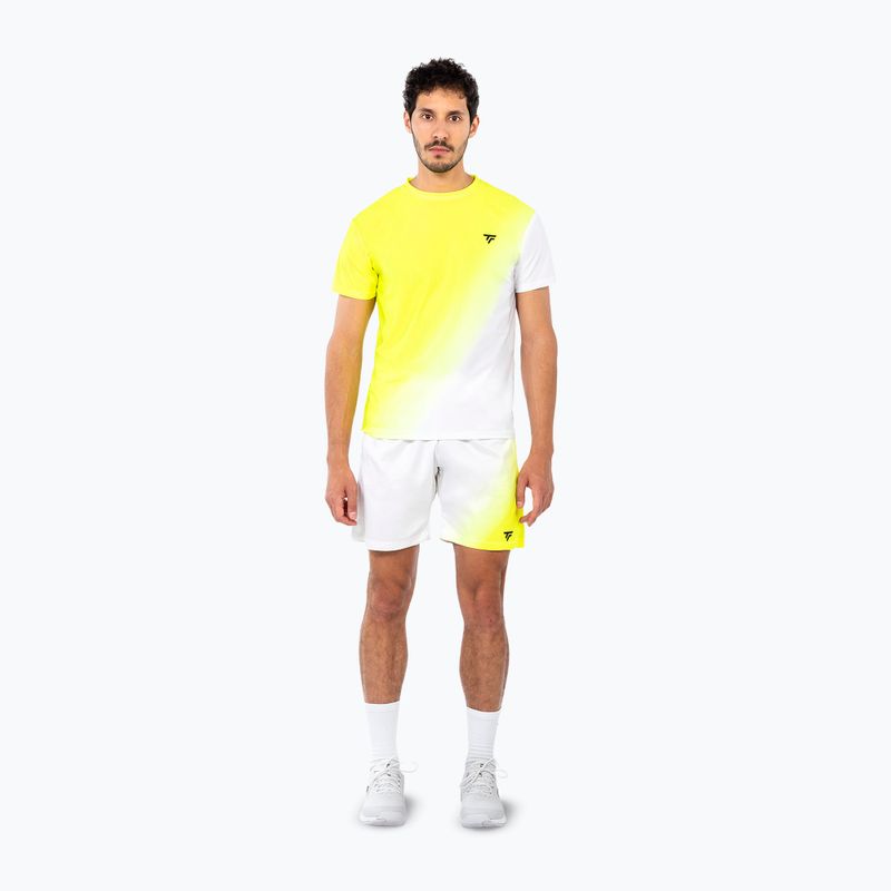 Pánske tenisové tričko Tecnifibre X-Loop Tee white/yellow 2