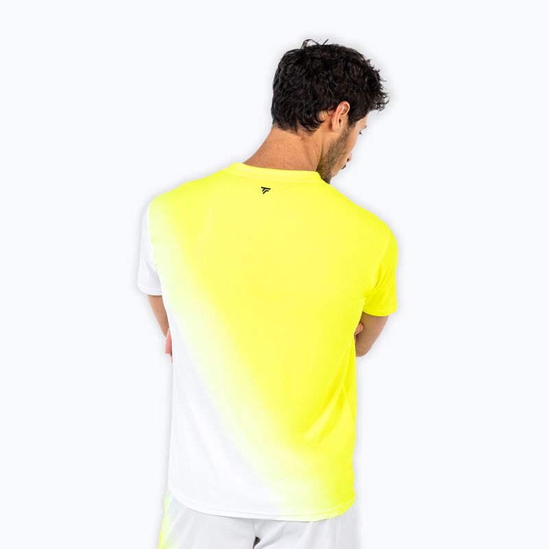 Pánske tenisové tričko Tecnifibre X-Loop Tee white/yellow 3