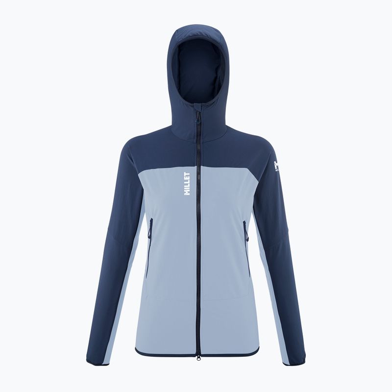 Dámska softshellová bunda Millet Fusion XCS Hoodie iceberg/saphir