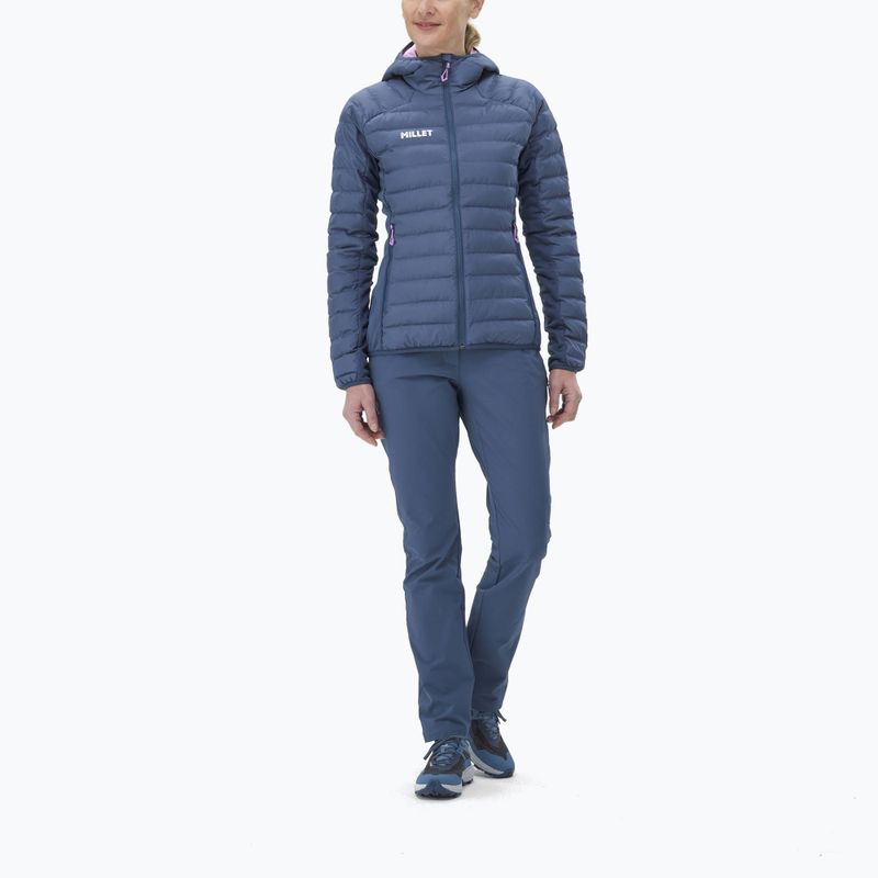 Dámska zateplená bunda Millet Fitz Roy Warm Hoodie dark denim 2