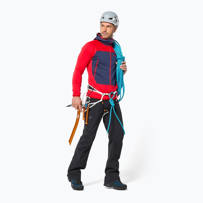 Pánska mikina Millet Fusion Grid Hoodie red 2