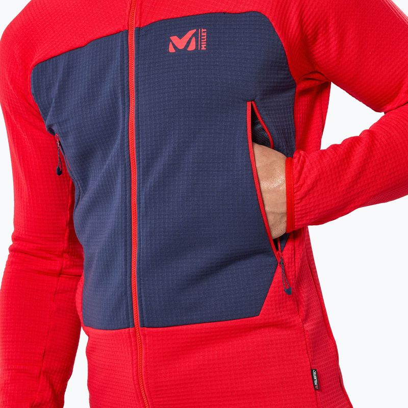 Pánska mikina Millet Fusion Grid Hoodie red 5