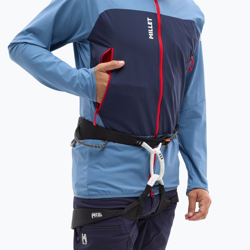 Pánska softshellová bunda Millet Fusion XCS Hoodie coronet blue/saphir 5