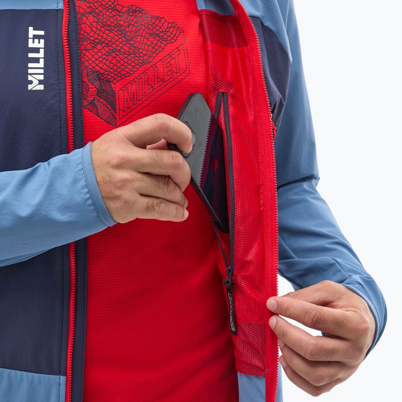 Pánska softshellová bunda Millet Fusion XCS Hoodie coronet blue/saphir 6