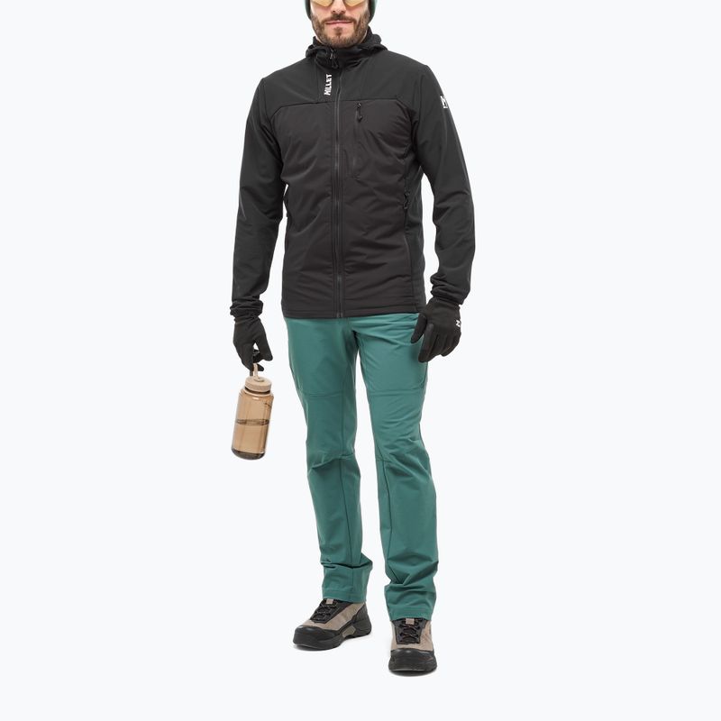 Pánska hybridná bunda Millet Seneca Hybrid Hoodie Softshell black 2