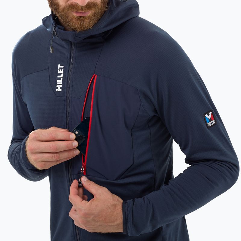 Pánska fleecová mikina Millet Trilogy Icon Lightgrid Hoodie saphir 4