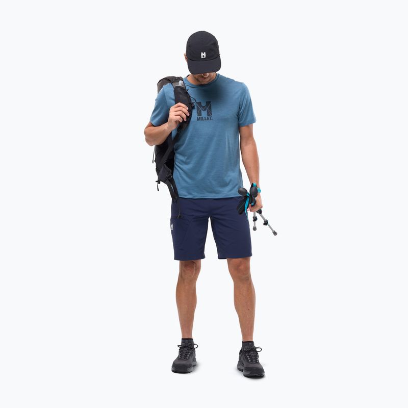 Pánske tričko Millet Ubic Wool SS coronet blue 2