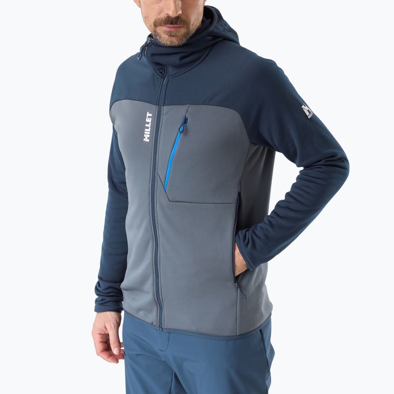 Pánska mikina Millet Seneca Fleece Hoodie saphir/shadow blue 4