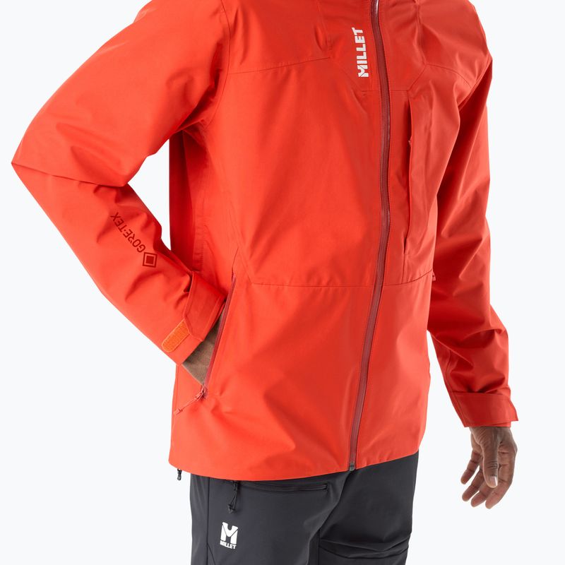 Pánska nepremokavá bunda Millet Kamet Gore-Tex Jacket Jacket paprika 5