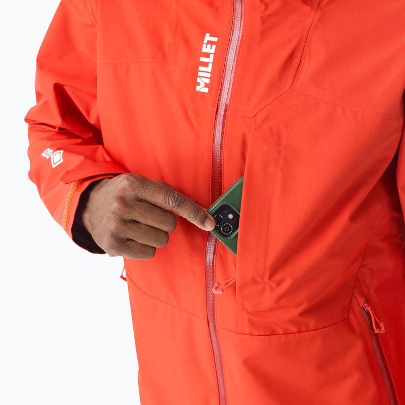 Pánska nepremokavá bunda Millet Kamet Gore-Tex Jacket Jacket paprika 6
