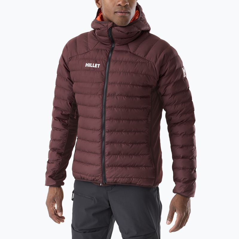 Pánska zateplená bunda Millet Fitz Roy Warm Hoodie Jacket truffle