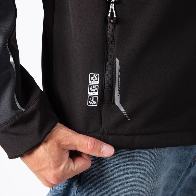 Pánska softshellová bunda Aulp Tiago anthracite melange 4