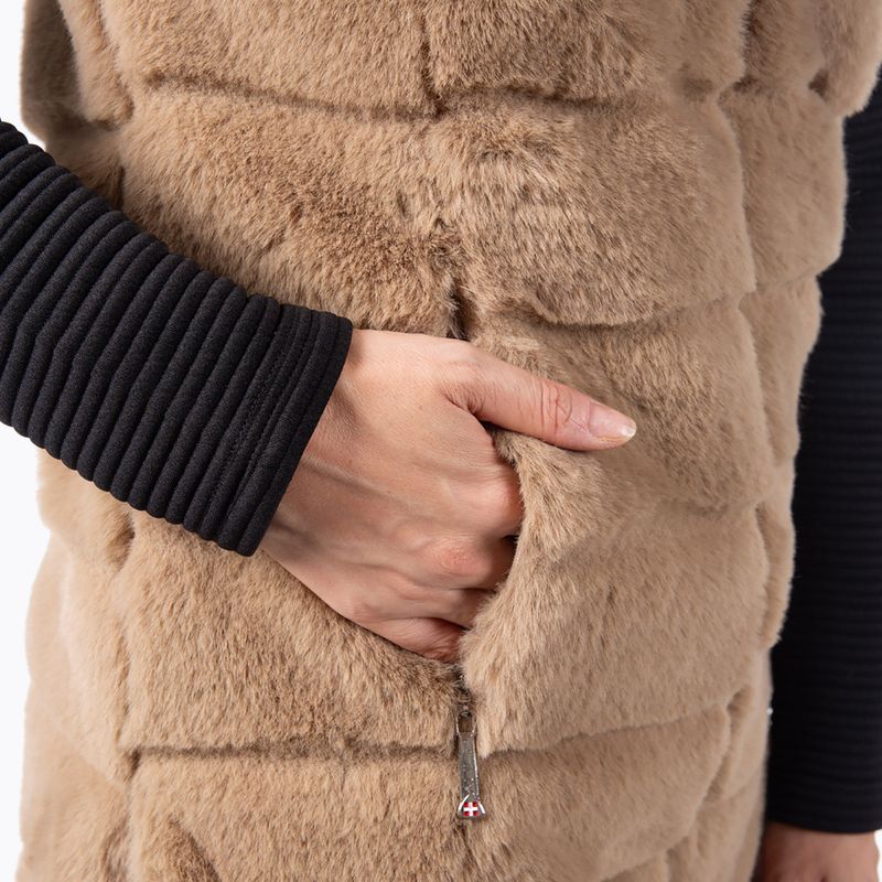 Dámska vesta Aulp Carra Faux Fur taupe 5