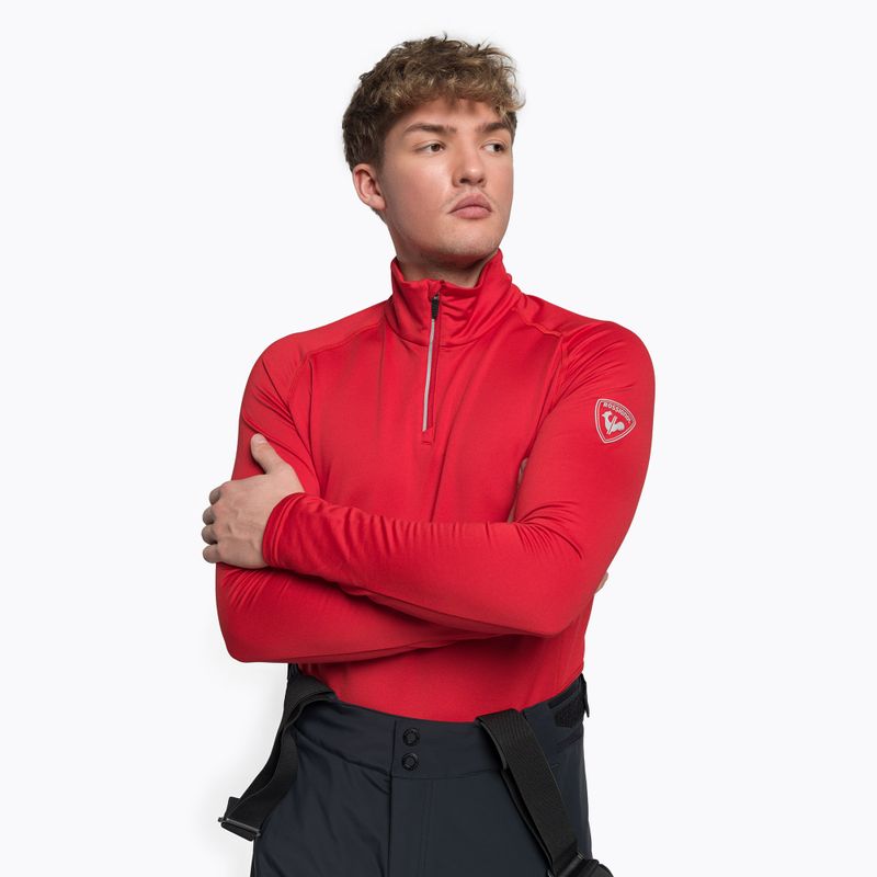 Pánska termoaktívna mikina Rossignol Classique 1/2 Zip red