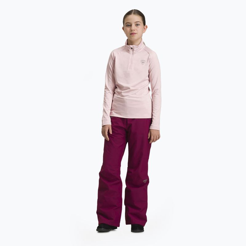 Rossignol Girl Warm Stretch powder pink detská lyžiarska mikina 2