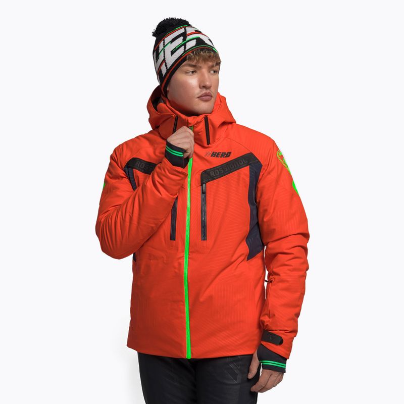 Pánska lyžiarska bunda Rossignol Hero Aile Jkt neon red