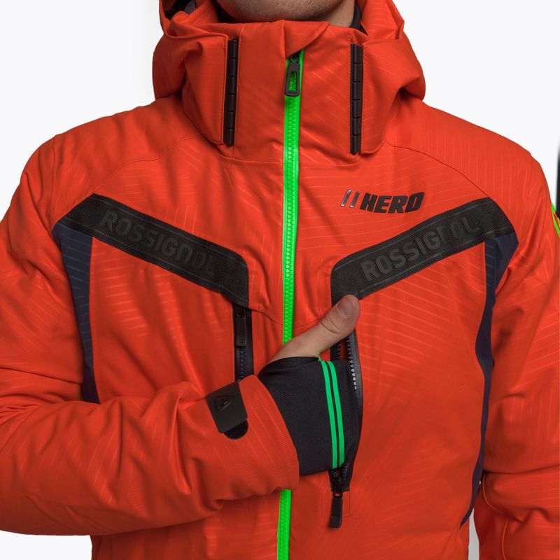 Pánska lyžiarska bunda Rossignol Hero Aile Jkt neon red 10