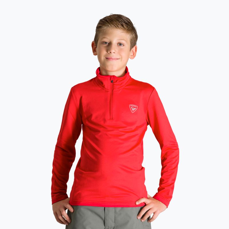 Detská lyžiarska mikina Rossignol Boy 1/2 Zip Warm Stretch red