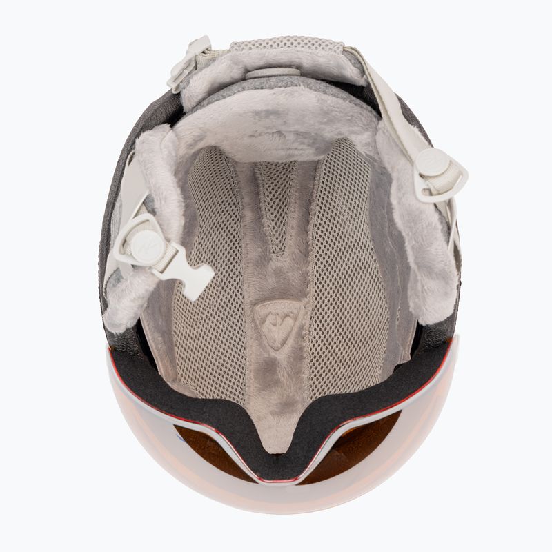 Dámska lyžiarska prilba Rossignol Fit Visor Impacts white/orange/silver 7