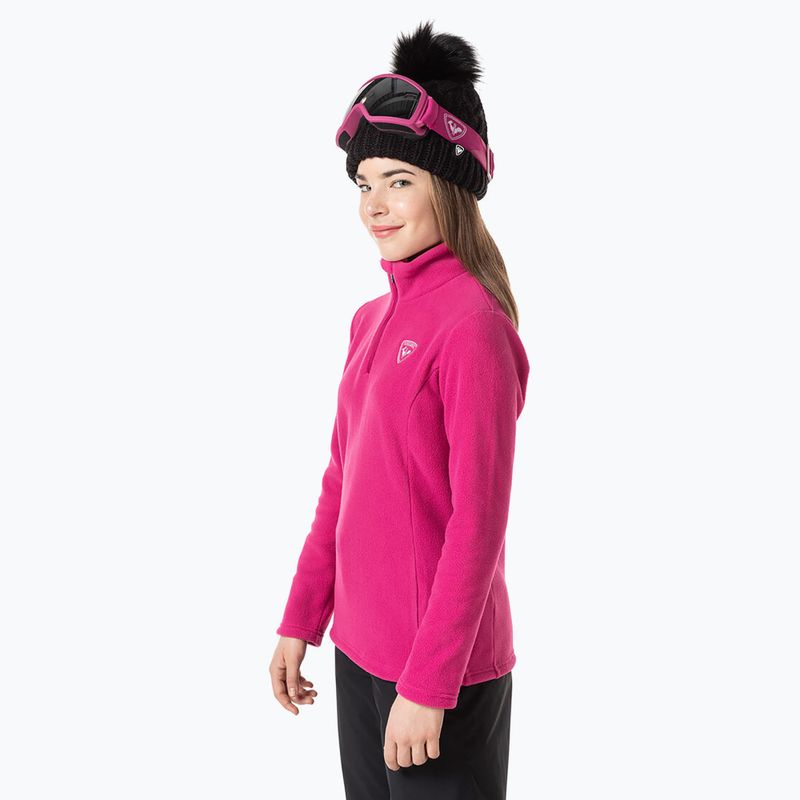 Rossignol Girl Fleece orchid pink detská lyžiarska mikina 3