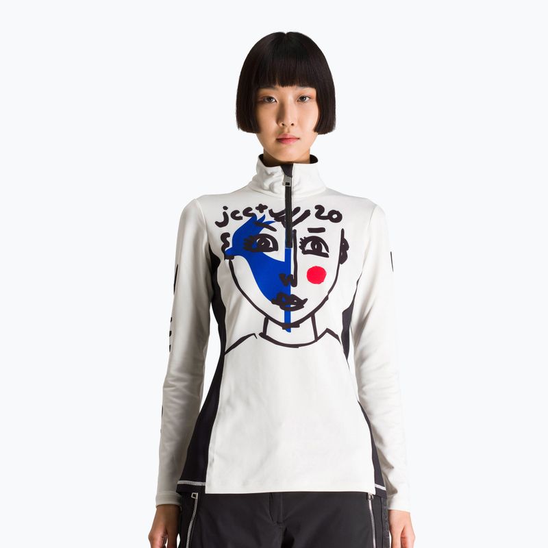 Dámska lyžiarska mikina Rossignol Bessy 1/2 Zip Top white
