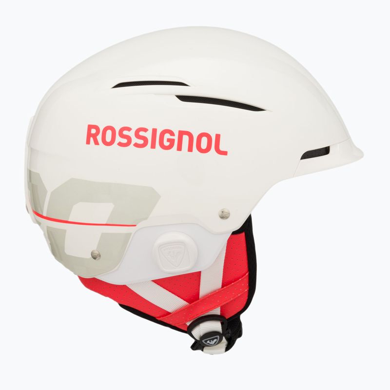 Lyžiarska prilba Rossignol Hero Slalom Impacts + Chinguard biela 4