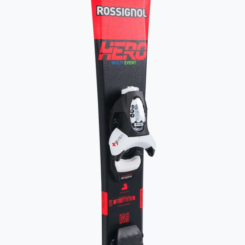 Detské zjazdové lyže Rossignol Hero Pro + Team 4 GW Black Bulk red 6