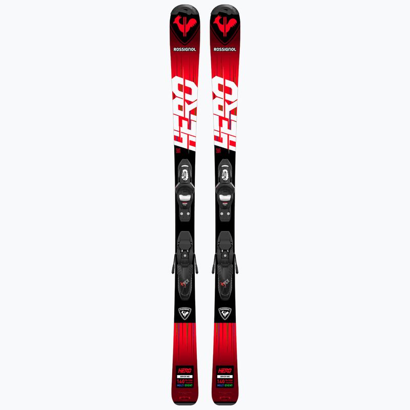 Detské zjazdové lyže Rossignol Hero 100-140 + Kid4 red 10