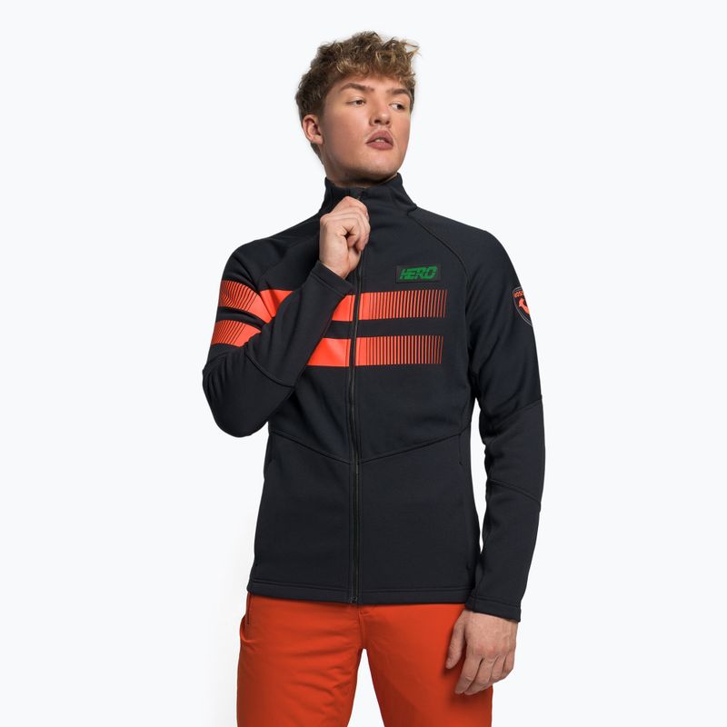 Pánska lyžiarska mikina Rossignol Hero Clim black/red