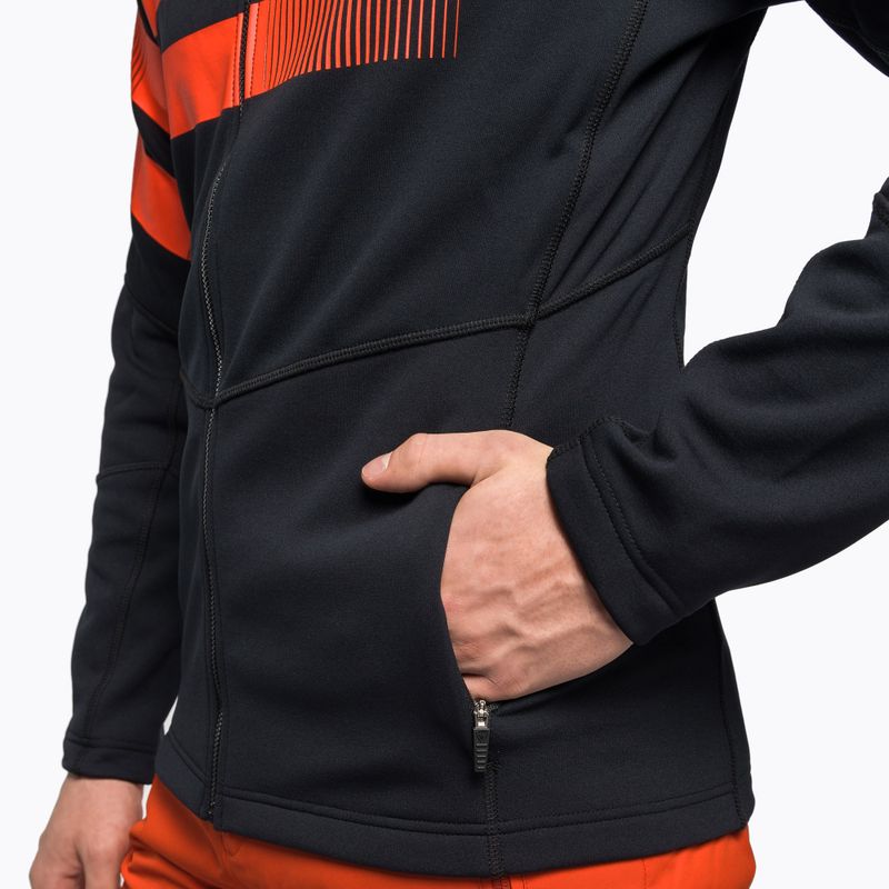 Pánska lyžiarska mikina Rossignol Hero Clim black/red 7