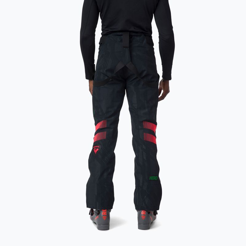 Pánske lyžiarske nohavice Rossignol Hero Course black/red 2