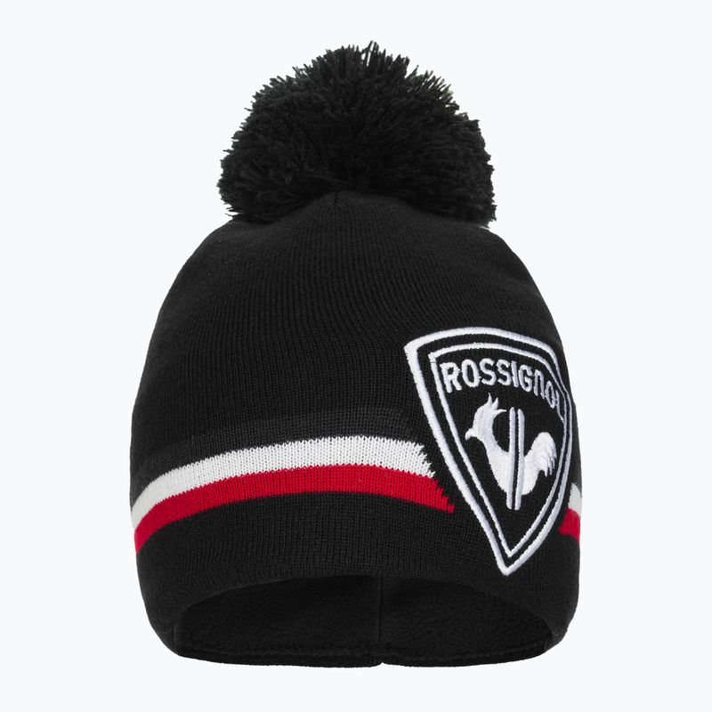 Rossignol Rooster Pompon black pánska zimná čiapka 2