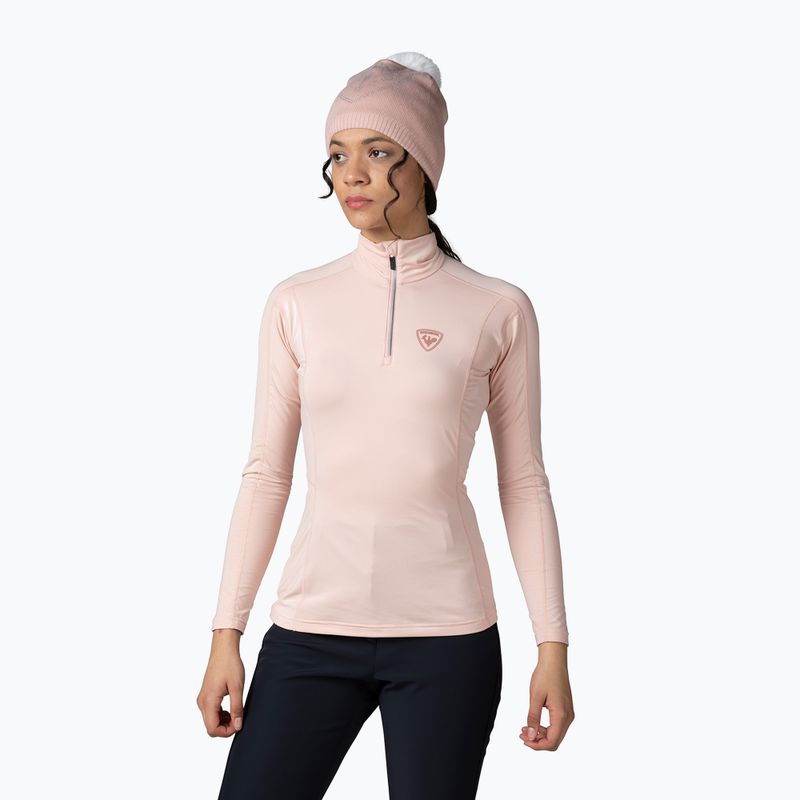 Dámska termoaktívna mikina Rossignol Classique 1/2 Zip powder pink