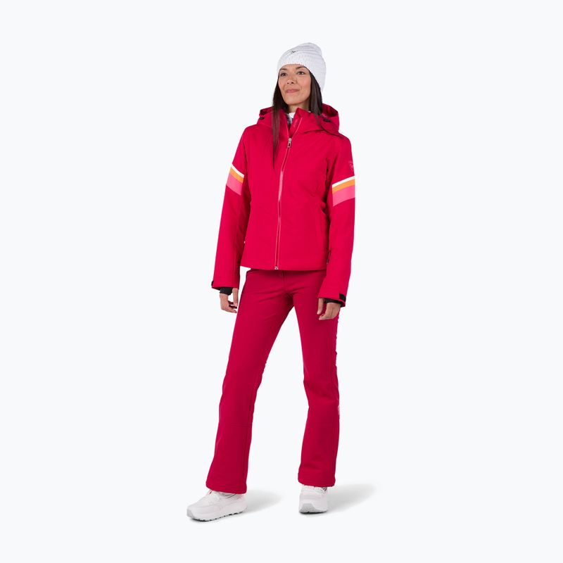 Dámska lyžiarska bunda Rossignol Strawpile Jkt ruby red 2