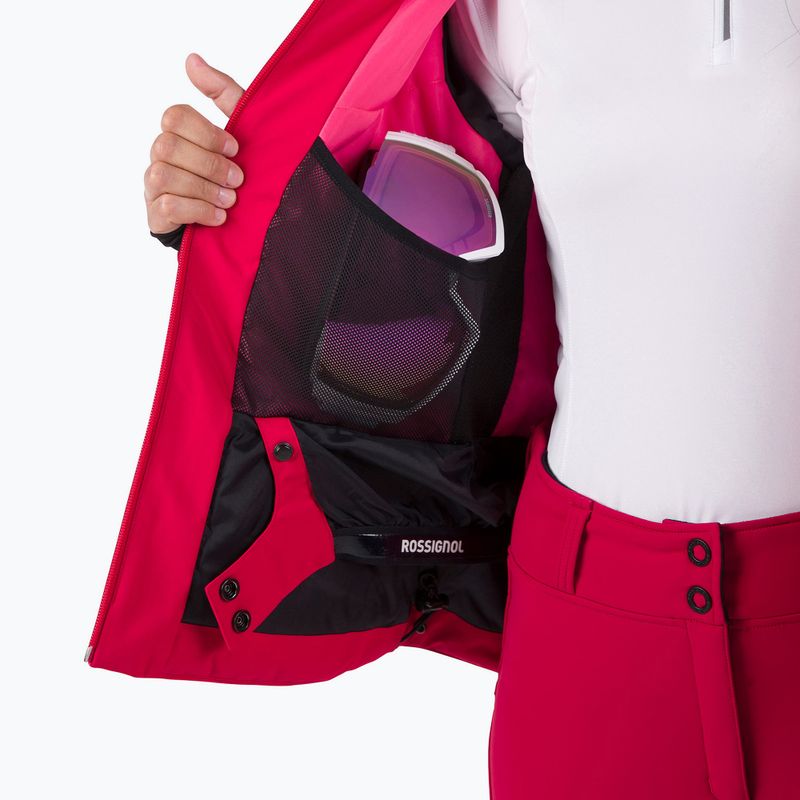 Dámska lyžiarska bunda Rossignol Strawpile Jkt ruby red 13