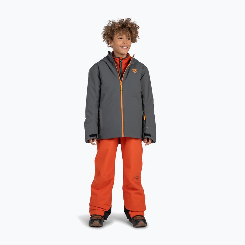 Rossignol Strawpile Jr detská lyžiarska bunda onyx grey 2
