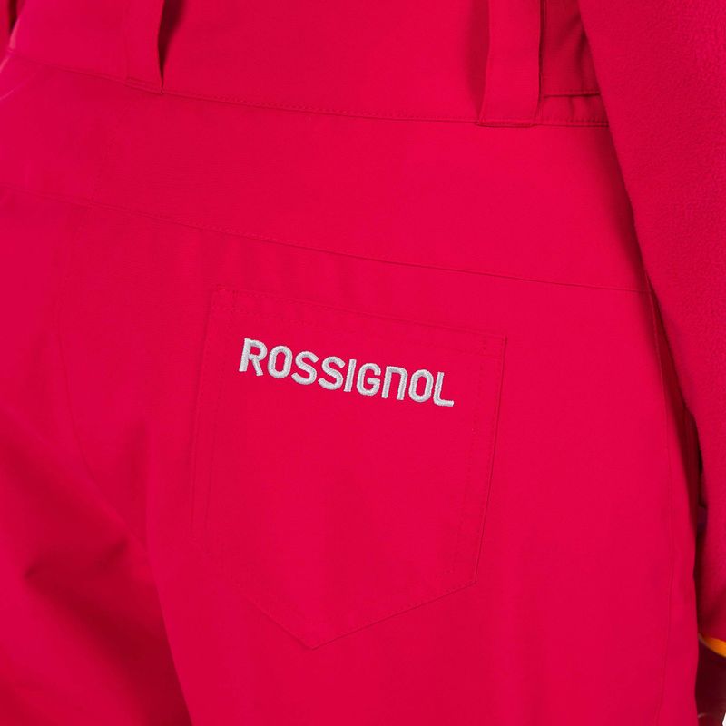 Rossignol Girl Ski rubínovo červené detské lyžiarske nohavice 5