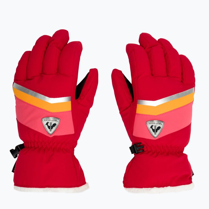 Dámske lyžiarske rukavice Rossignol New Piste G ruby ​​red 2