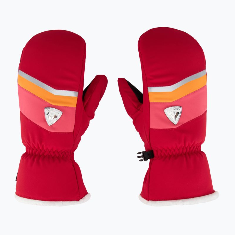 Dámske lyžiarske rukavice Rossignol New Piste M ruby ​​red 2