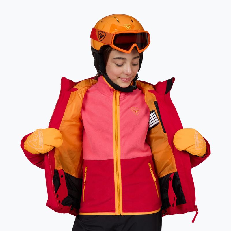 Detská lyžiarska bunda Rossignol Girl Staci ruby red 9
