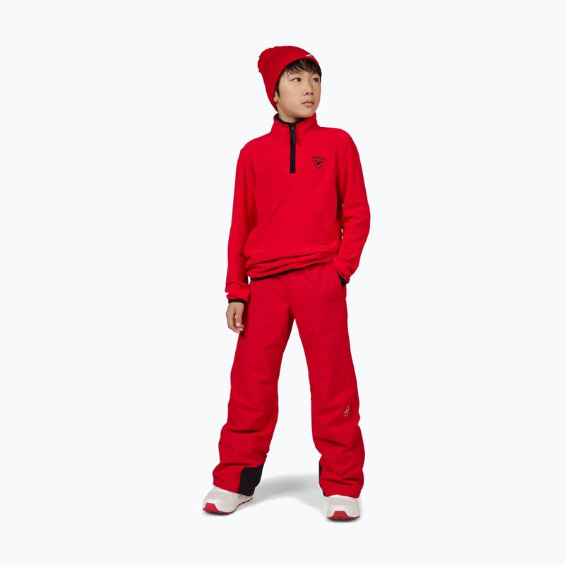 Detská mikina Rossignol Jr Strawpile Fleece Fz športová červená 2