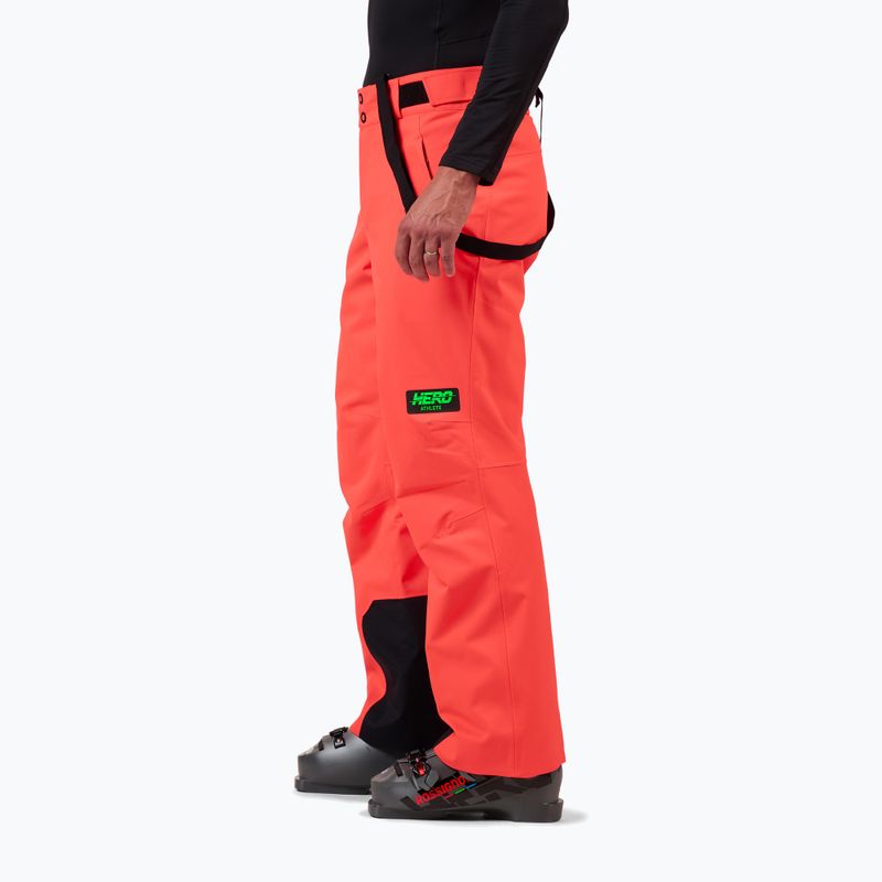 Pánske lyžiarske nohavice Rossignol Hero Insulated neon red 4