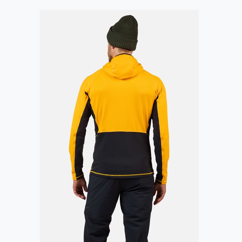 Pánska mikina Rossignol Blackside Mix Full Zip Hoodie Fleece saffron yellow 3