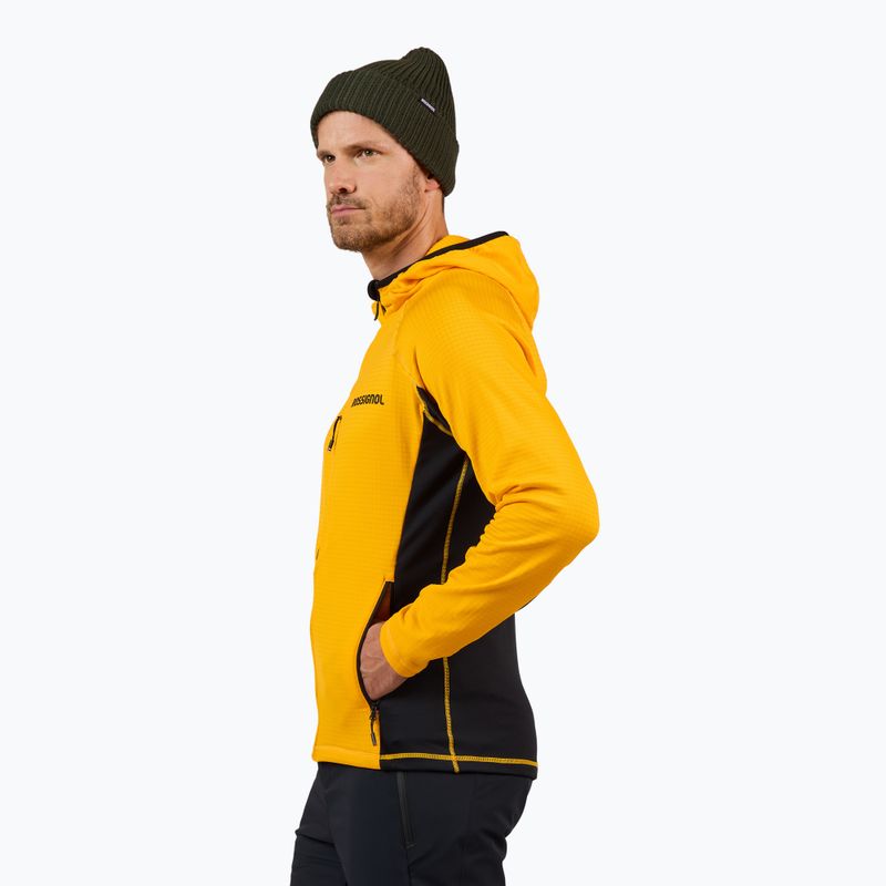 Pánska mikina Rossignol Blackside Mix Full Zip Hoodie Fleece saffron yellow 4