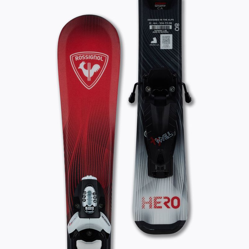 Detské zjazdové lyže + viazanie Rossignol Hero Kid Pre-Drilled + Team 4 GW 4