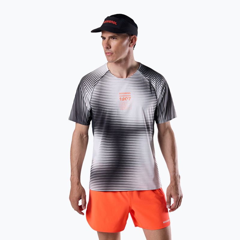 Pánske bežecké tričko Rossignol Sapa Ultra Tee black line fogg