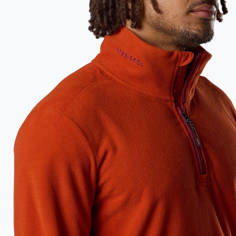 Pánska fleecová mikina Rossignol Quarter Zip Fleece rooibos tea 5