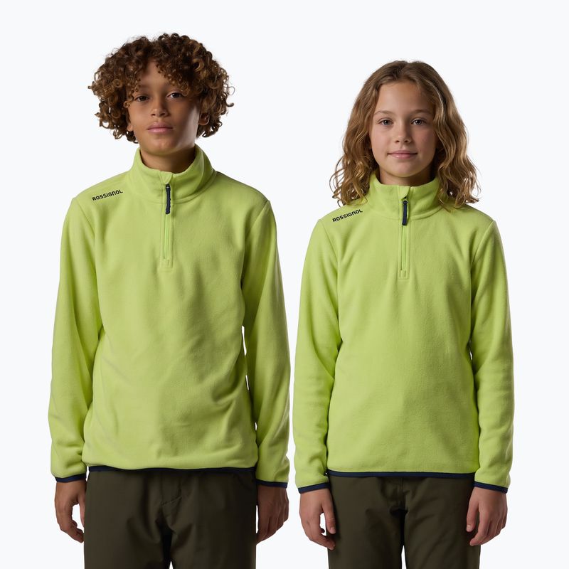Detská fleecová mikina Rossignol Quarter Zip Polar Fleece wild lime